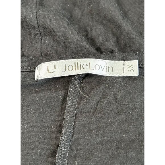 Black Long-Sleeve A-Line Tunic Dress By JollieLovin Plus Size 3X Flowy Fit - Picture 4 of 10